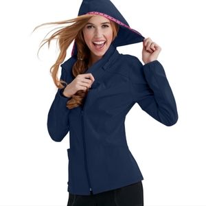Heartsoul Hooded Scrub Jacket Navy Blue
